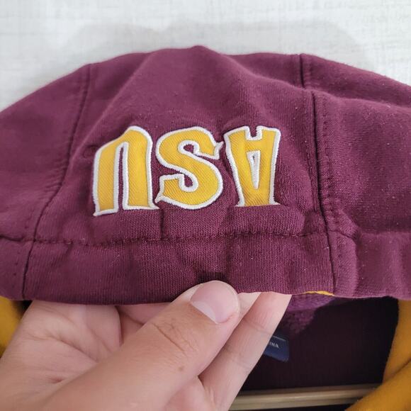 VTG Arizona State Sun Devils Sweatshirt Adult Medium Maroon Hoodie ASU Mens GUC - Picture 4 of 9
